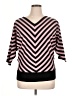 Premise Studio Chevron-herringbone Pink Pullover Sweater Size XL - photo 1