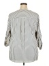 Torrid Stripes Silver 3/4 Sleeve Blouse Size 2X Plus (2) - photo 2