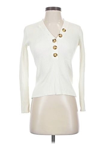Something Navy Long Sleeve Top (view 1)
