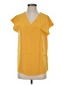 Unbranded 100% Polyester Yellow Orange Short Sleeve Top Size S - photo 1