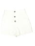 Zara 100% Polyester Solid Ivory Shorts Size XXL - photo 1