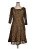 Robbie Bee Chevron-herringbone Brown Casual Dress Size XL - photo 1