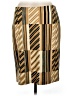J. McLaughlin Stripes Tan Casual Skirt Size 6 - photo 1