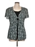 Connected Apparel 100% Polyester Teal Short Sleeve Blouse Size 12 - photo 1