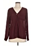 Vixbe 100% Polyester Burgundy Long Sleeve Blouse Size M - photo 1