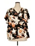Shein Curve Black Short Sleeve Blouse Size 4X - photo 1