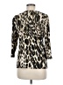 JM Collection Animal Print Tan 3/4 Sleeve Blouse Size M (petite) - photo 2