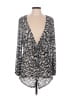 Chico's Black Silver Long Sleeve Blouse Size Lg (2) - photo 1