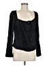 Gap 100% Rayon Black Long Sleeve Blouse Size M - photo 1