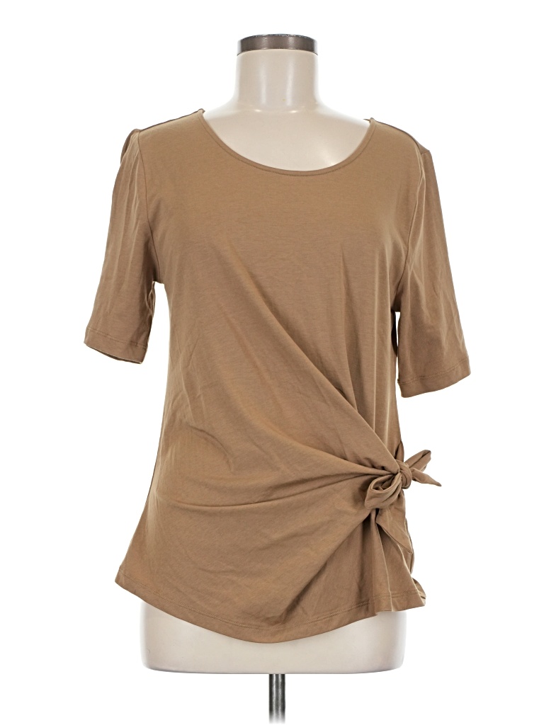 Pre-owned Lands' End Short Sleeve T-shirt In Tan