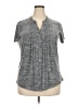 Liz McCoy Gray Short Sleeve Henley Size 2X - photo 1