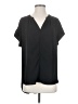 Pleione 100% Polyester Black Short Sleeve Blouse Size S - photo 1