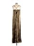 Lulus 100% Polyester Metallic Gold Cocktail Dress Size L - photo 2