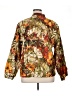 Chico's 100% Silk Floral Gold Windbreaker Size XL (3) - photo 2
