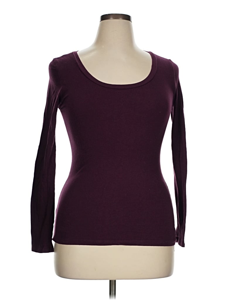 Pre-owned Wet Seal 3/4 Sleeve T-shirt In Burgundy