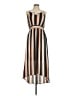 Maurices 100% Polyester Stripes Brown Tan Casual Dress Size M - photo 1
