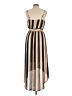 Maurices 100% Polyester Stripes Brown Tan Casual Dress Size M - photo 2