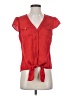 Guess 100% Polyester Red Short Sleeve Blouse Size S - photo 1