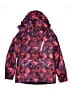 Jupa 100% Polyester Floral Red Pink Snow Jacket Size 10 - photo 1