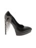 Saint Laurent 100% Leather Graphic Black Heels Size EU 37 - photo 1