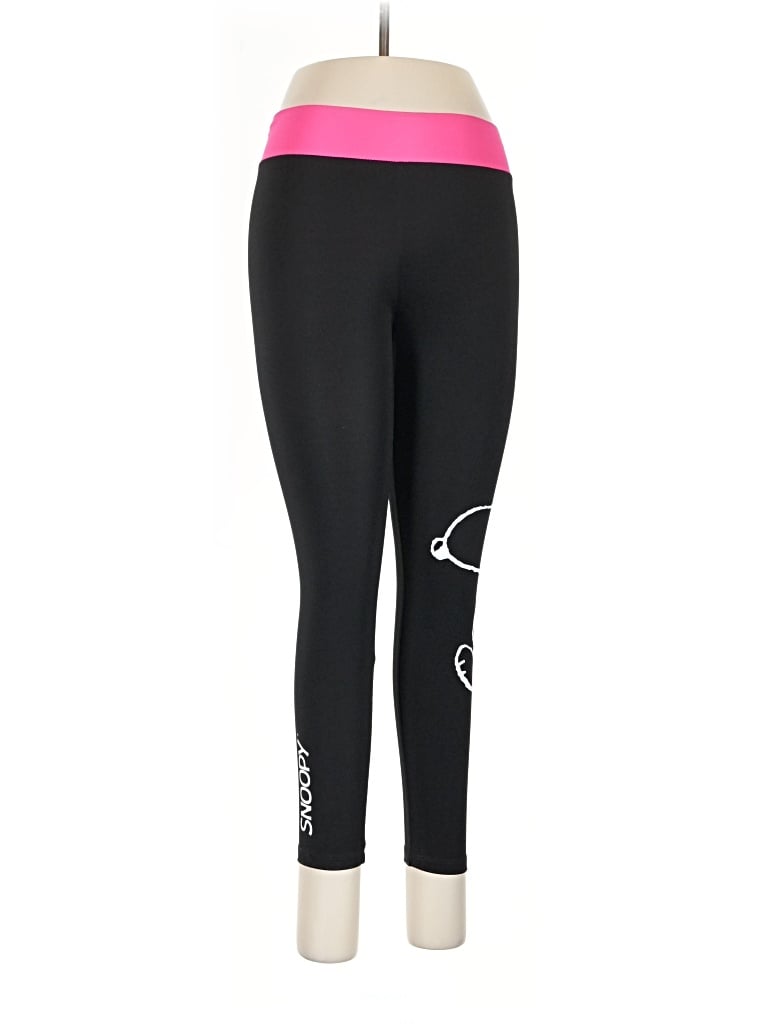 Pre-owned Peanuts Yoga Pants In Black