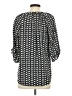 Kaari Blue 100% Rayon Chevron-herringbone Black 3/4 Sleeve Blouse Size S - photo 2