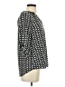 Kaari Blue 100% Rayon Chevron-herringbone Black 3/4 Sleeve Blouse Size S - photo 4