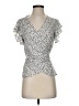 Max Studio 100% Polyester Silver Short Sleeve Blouse Size XS - photo 1