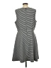 Elle Stripes Gray Casual Dress Size L - photo 2