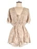 Princess Polly 100% Rayon Animal Print Tan Romper Size 8 - photo 1