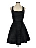 Aqua Stripes Black Cocktail Dress Size 1 - photo 1