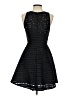 Aqua Stripes Black Cocktail Dress Size 1 - photo 2