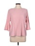 Kasper Pink 3/4 Sleeve Top Size L (petite) - photo 1