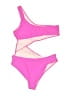 Wray Solid Pink One Piece Swimsuit Size 2X - photo 2