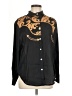 Unbranded 100% Polyester Paisley Black Long Sleeve Blouse Size M - photo 1