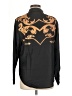 Unbranded 100% Polyester Paisley Black Long Sleeve Blouse Size M - photo 2