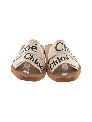 Chloé Canvas Logo Woody Sandals (view 2)