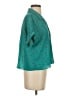 ABound 100% Polyester Stars Teal Short Sleeve Blouse Size XS - photo 4