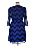 Indulge 100% Polyester Chevron-herringbone Blue Casual Dress Size 1X - photo 2
