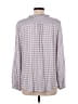 Talbots Checkered-gingham Purple Long Sleeve Blouse Size L - photo 2