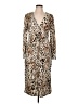 Express Outlet Animal Print Brown Cocktail Dress Size L - photo 1