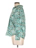 Talbots 100% Cotton Paisley Teal Long Sleeve Blouse Size Lg Petite - photo 5
