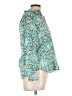 Talbots 100% Cotton Paisley Teal Long Sleeve Blouse Size Lg Petite - photo 4