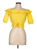 Chocolate Yellow Short Sleeve Blouse Size L - photo 1