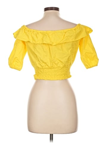 Chocolate Short Sleeve Blouse (view 2)