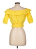 Chocolate Yellow Short Sleeve Blouse Size L - photo 2