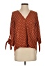 West Kei 100% Polyester Polka Dots Brown 3/4 Sleeve Blouse Size S - photo 1