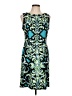 Connected Apparel Paisley Teal Cocktail Dress Size 10 - photo 1