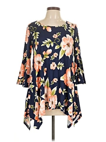 White Mark 3/4 Sleeve Blouse (view 1)