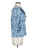 Chaps 100% Cotton Blue 3/4 Sleeve Blouse Size M - photo 4